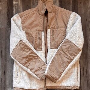 H&M Tan and Cream Sherpa Jacket